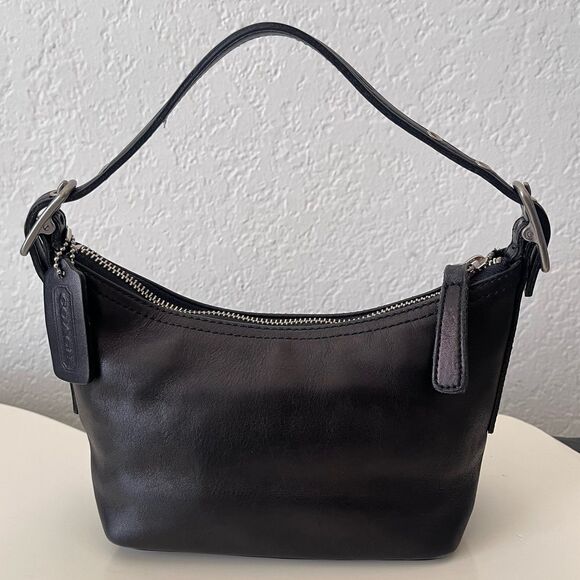 Rare Coach Mini Handbag Demi Purse Silver Hardware Adjustable Strap Costa Rica - Picture 1 of 12